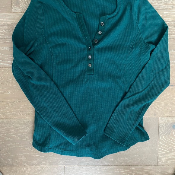 Lee Teal Waffle Knit Top - Picture 1 of 3